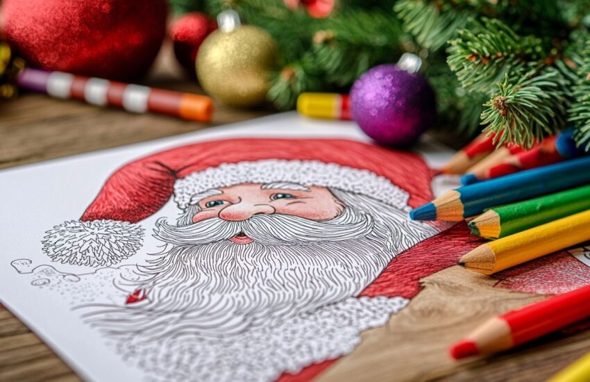 Créer des souvenirs inoubliables avec le coloriage du père Noël à imprimer