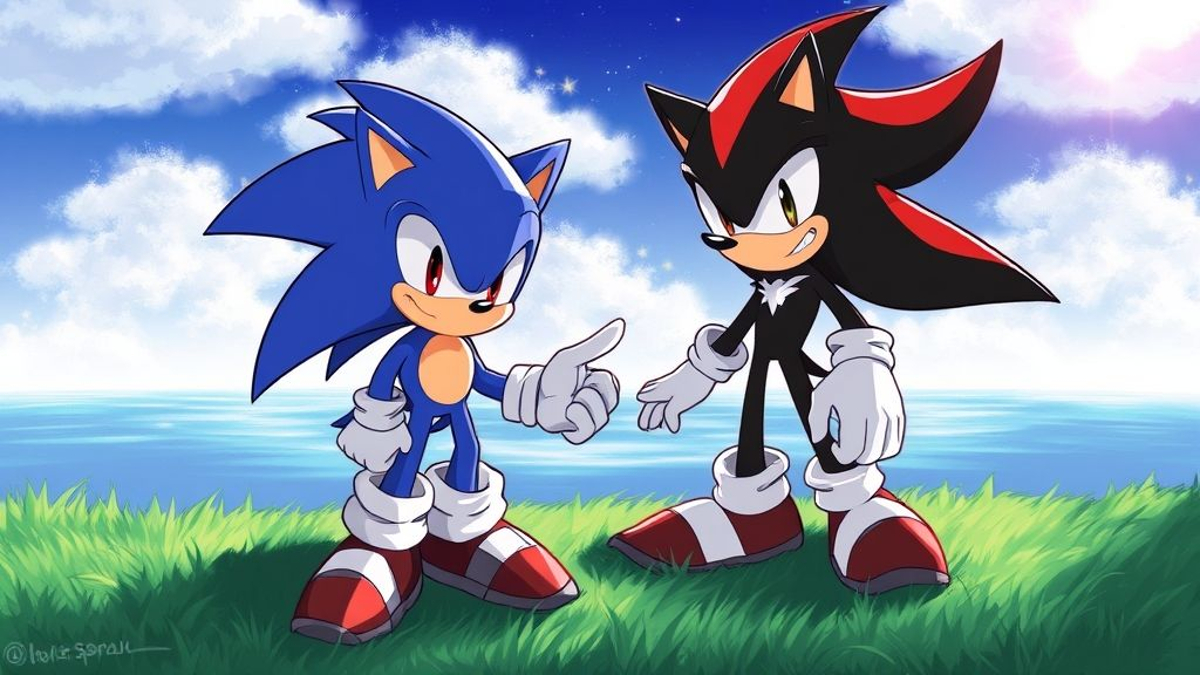 coloriage Sonic et shadow