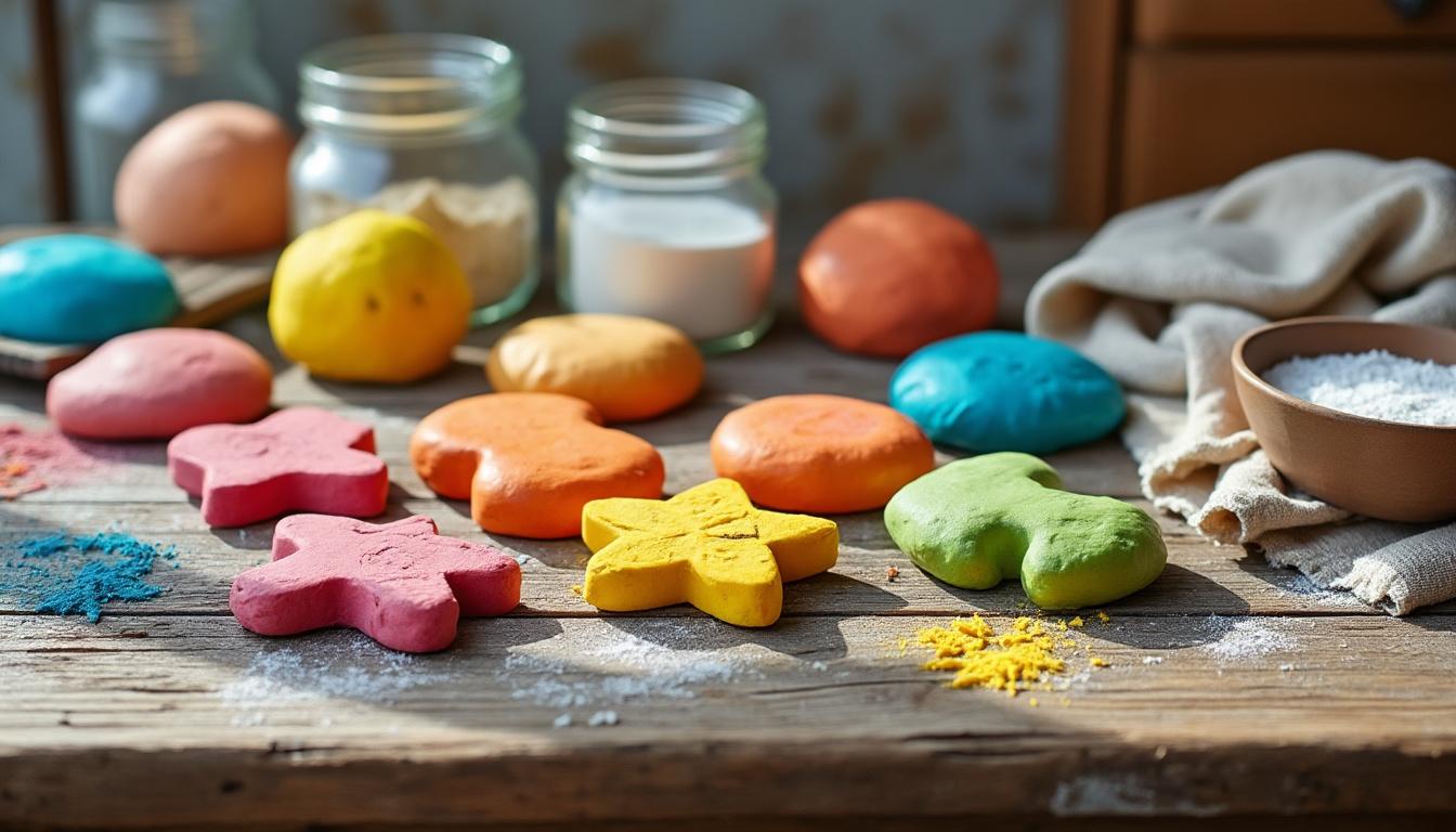 Recette de pâte à modeler sans cuisson : personnalisez vos créations avec des couleurs