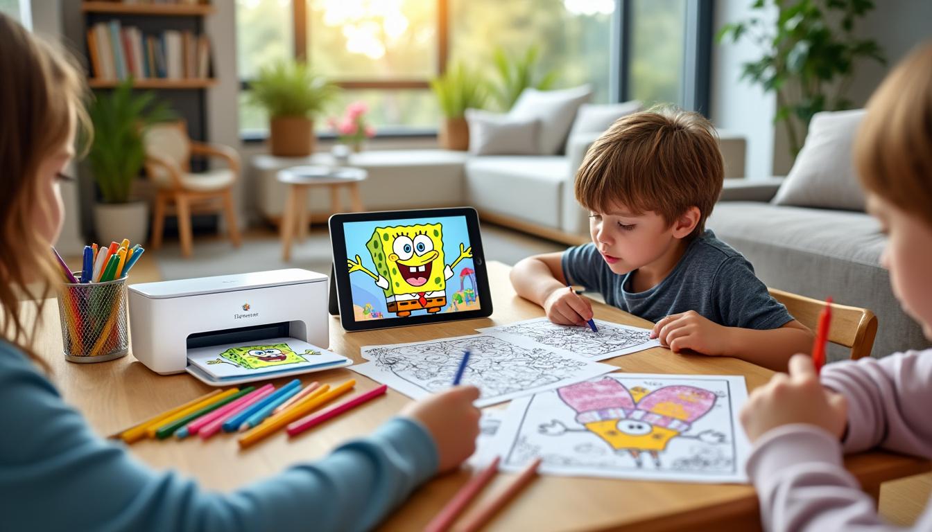 découvrez le coloriage de bob l'éponge, une activité ludique et éducative idéale pour stimuler la créativité et l'apprentissage des jeunes enfants tout en s’amusant.