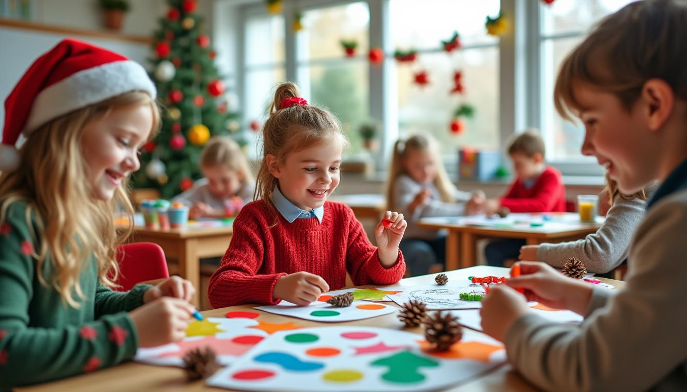 découvrez des idées d'activités ludiques et faciles à réaliser sur le thème de noël en maternelle. inspirez-vous pour occuper et émerveiller les tout-petits avec des ateliers créatifs adaptés à leur âge.