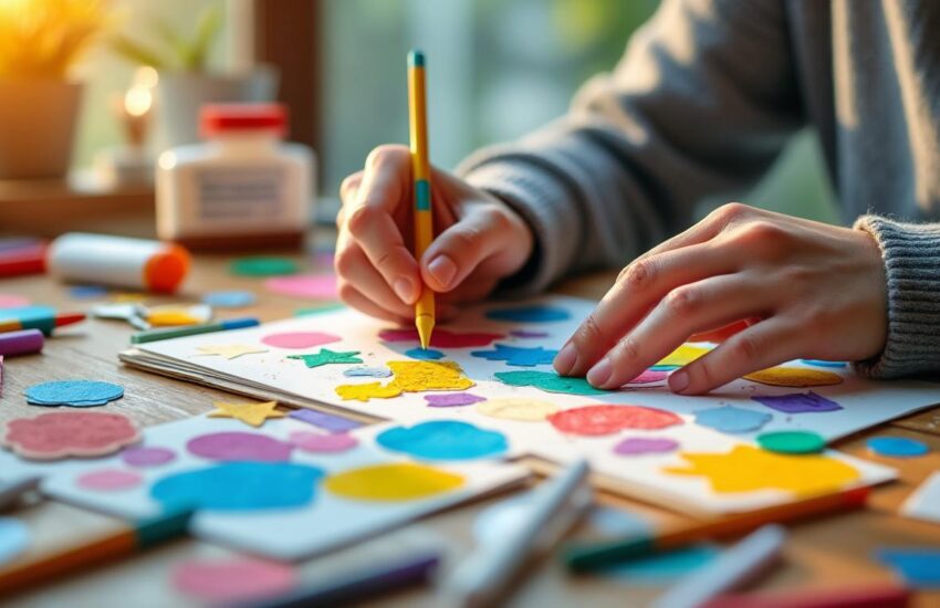 découvrez des techniques créatives pour réaliser des œuvres uniques avec des gommettes lors d’activités de collage, idéales pour petits et grands artistes en herbe.