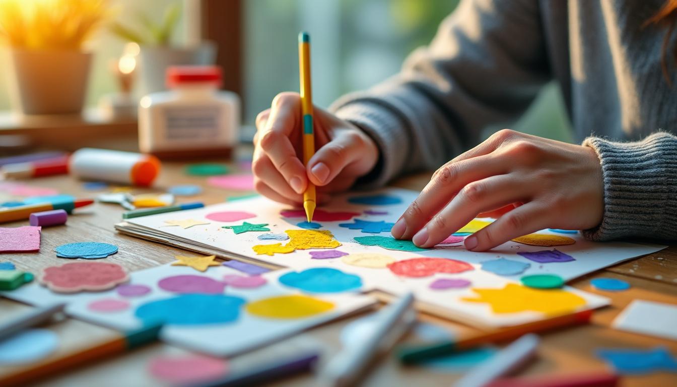 découvrez des techniques créatives pour réaliser des œuvres uniques avec des gommettes lors d’activités de collage, idéales pour petits et grands artistes en herbe.