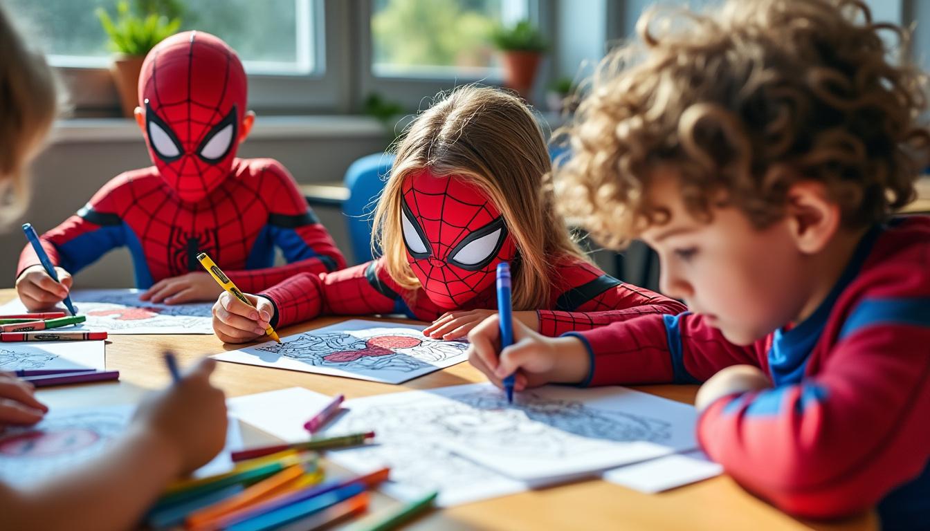 téléchargez et imprimez nos coloriages de spidey et ses amis pour des heures de plaisir créatif. découvrez nos astuces pour rendre le coloriage encore plus amusant et stimuler l'imagination des enfants.