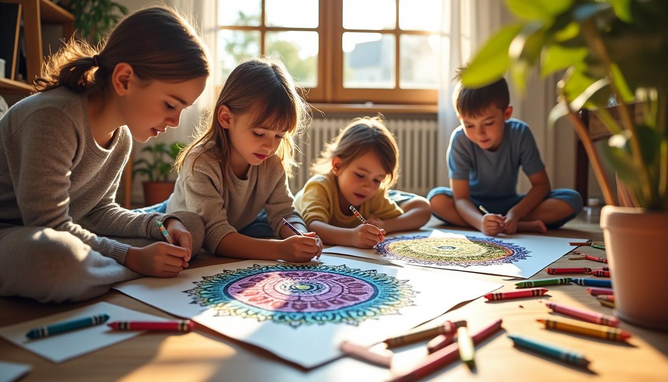 découvrez comment le mandala pour enfant peut aider à apaiser les tensions en favorisant la concentration, la détente et l'expression créative chez les plus jeunes.