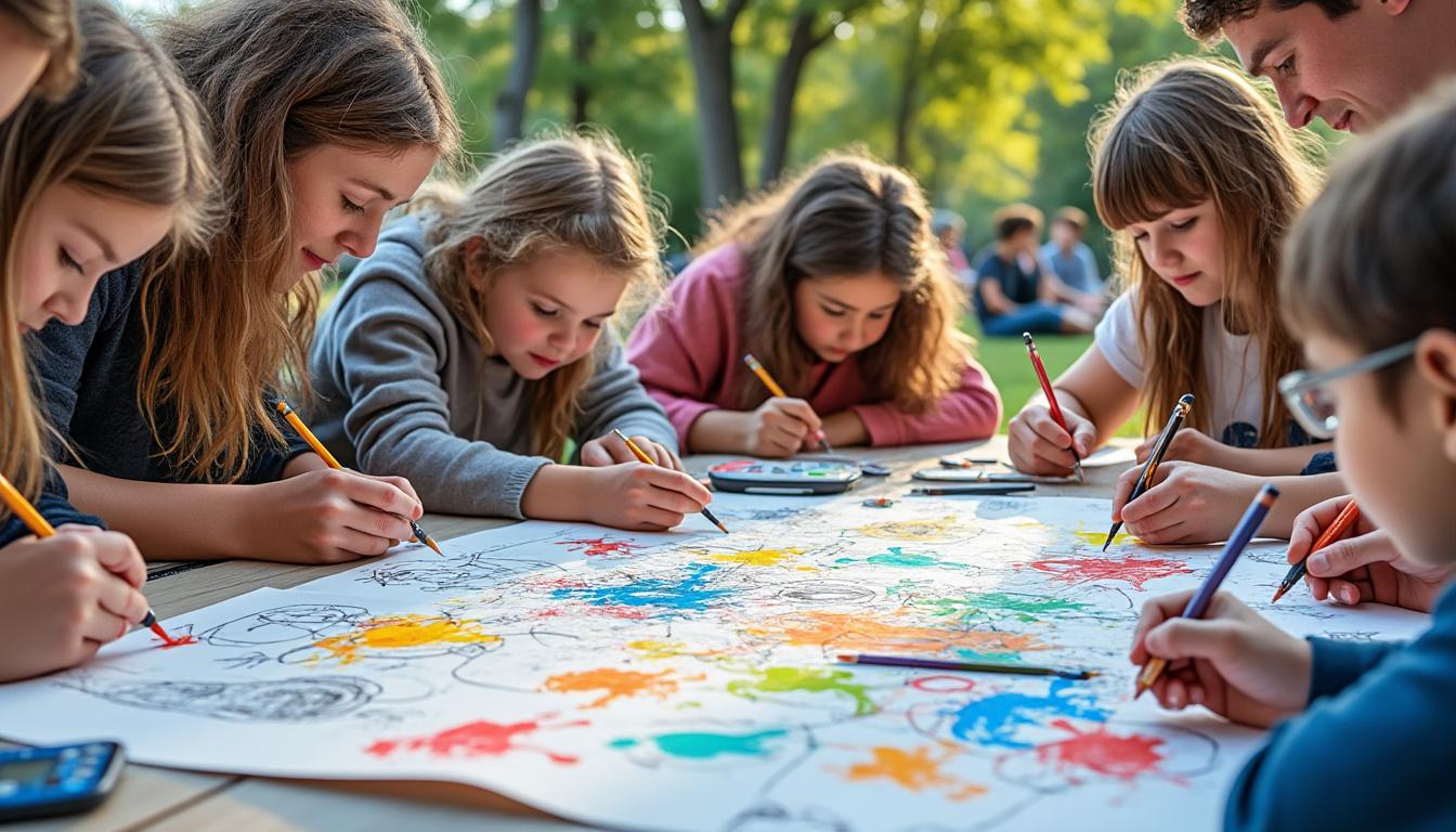 découvrez comment organiser un dessin collectif sur une grande feuille, une activité ludique et conviviale idéale pour animer vos événements communautaires et renforcer les liens entre participants.