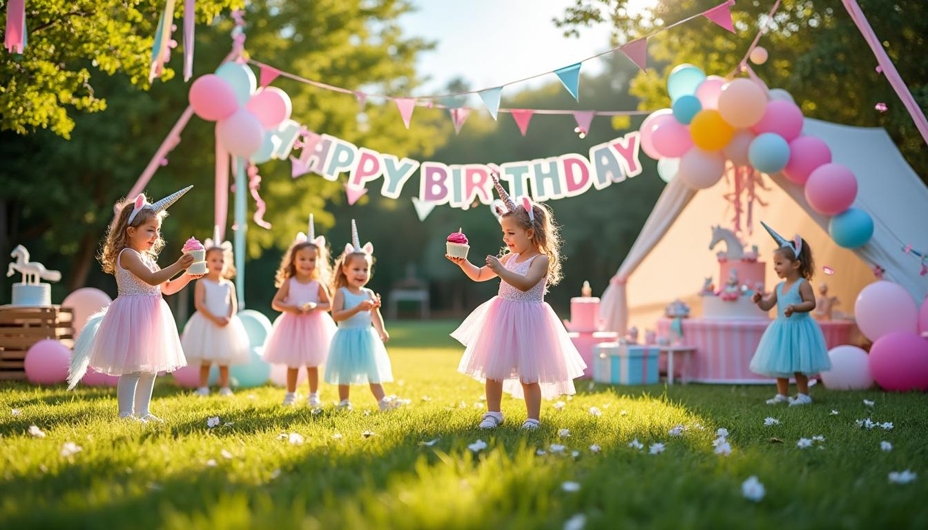 découvrez les meilleurs costumes pour une fête d'enfants sur le thème licorne et rendez cet événement inoubliable avec des tenues colorées et magiques.