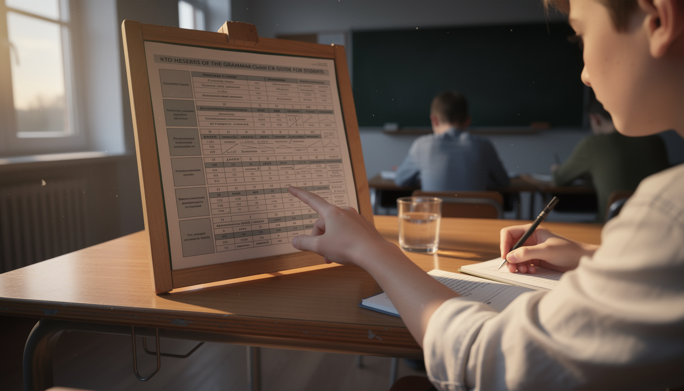 découvrez les secrets du tableau des classes grammaticales grâce à ce guide complet conçu pour aider les étudiants à maîtriser la grammaire française facilement et efficacement.