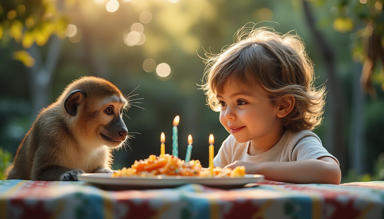 célébrez un anniversaire d'enfant inoubliable au zoo local avec les animaux comme invités d'honneur, pour une fête pleine de découvertes et d'aventures.