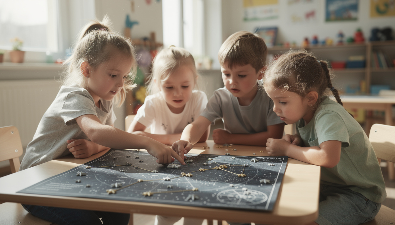 découvrez les bienfaits d'utiliser une carte de constellation en maternelle pour stimuler la créativité, favoriser l'apprentissage et encourager la collaboration entre les enfants.