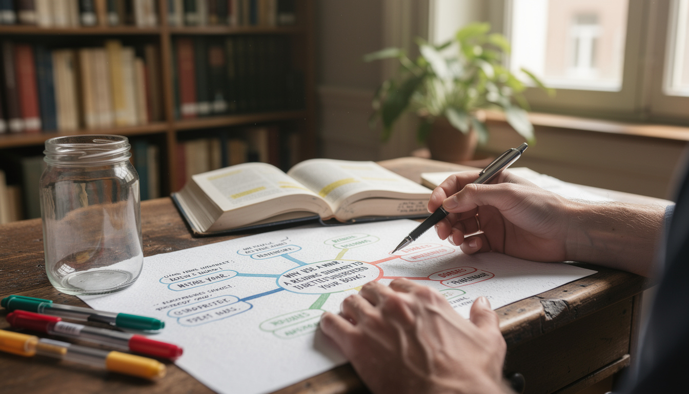 découvrez comment utiliser une carte mentale pour améliorer votre compréhension et mémorisation de vos livres grâce à cette fiche de lecture détaillée.
