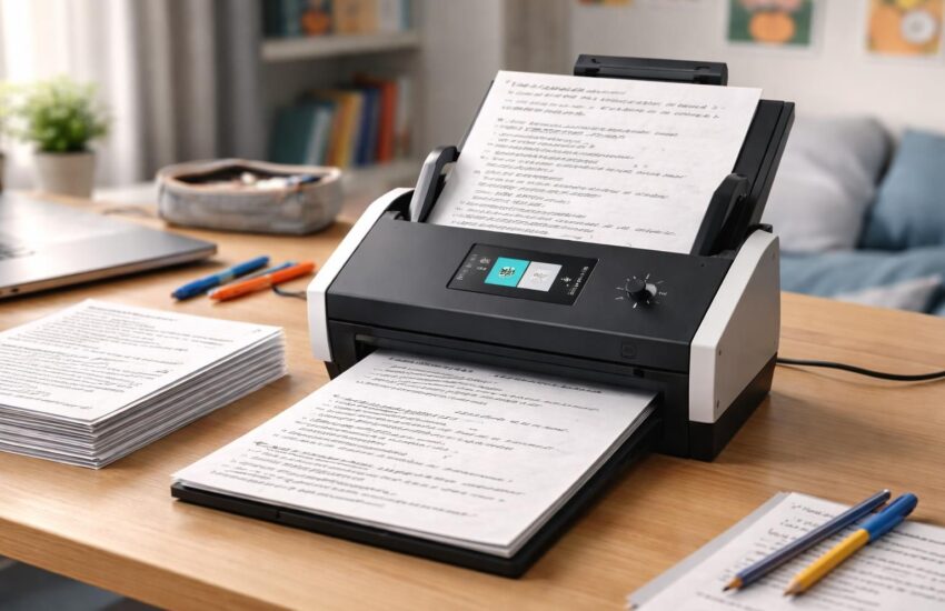 découvrez notre scanner adf idéal pour numériser rapidement polycopiés et devoirs d'adolescents, alliant efficacité et simplicité d'utilisation.
