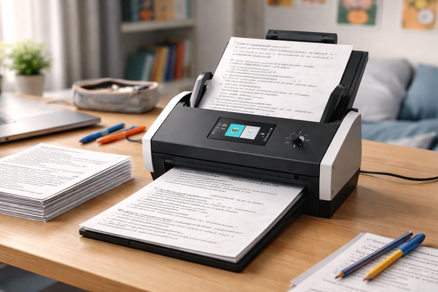 Scanner ADF : parfait pour polycopiés et devoirs d’ados